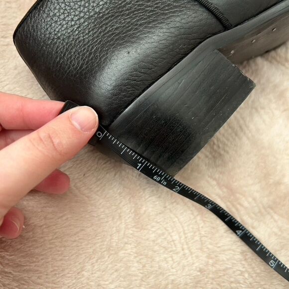 Sam Edelman Black Leather Heeled Ankle Boots - Picture 13 of 13